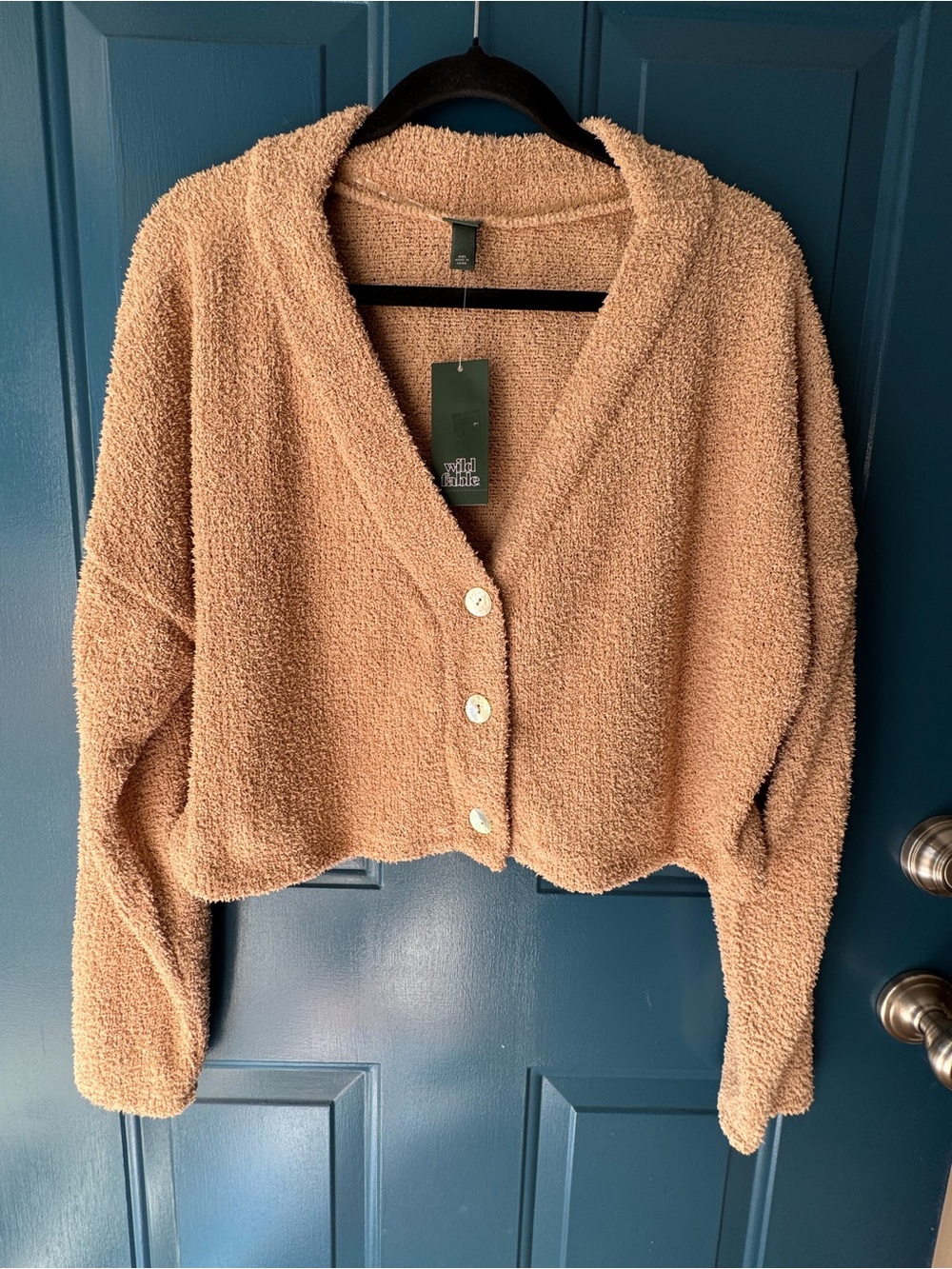 wild fable Cropped Button-Front cardigan